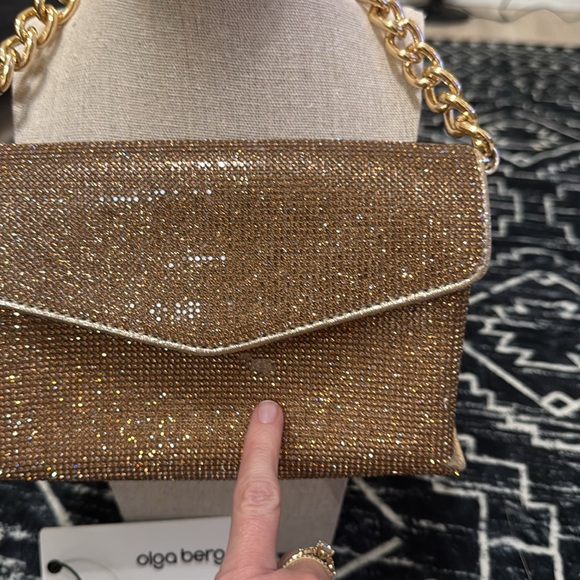 olga berg Nico Crystal Clutch in Gold - Picture 3 of 11